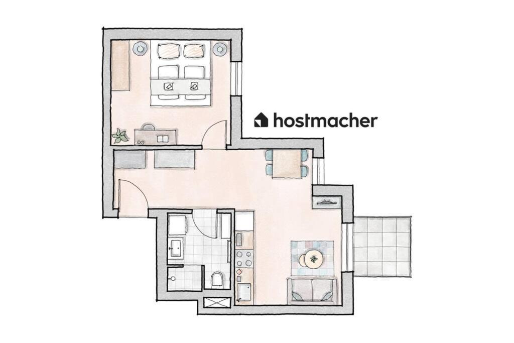 Hm • Sleek 1Br Home With Balcony Viena Exterior foto